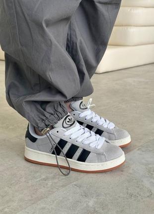 Кроссовки adidas campus crystal white black