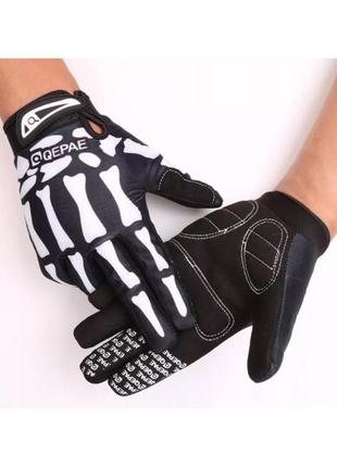 Тактические перчатки с руками скелета призрак гоуст ghost, call of duty