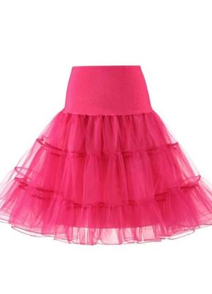 Розовая пышная юбка подюбник для платья8 фото