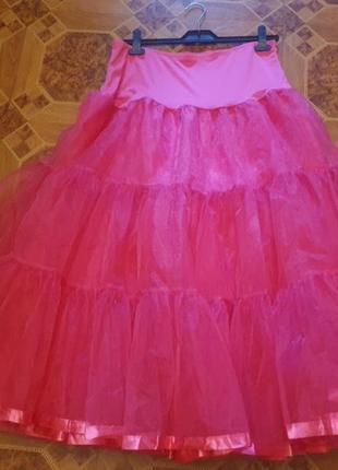 Розовая пышная юбка подюбник для платья5 фото