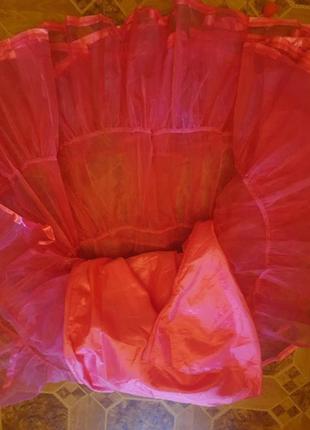 Рожева пишна спідниця підюбник для сукні7 фото