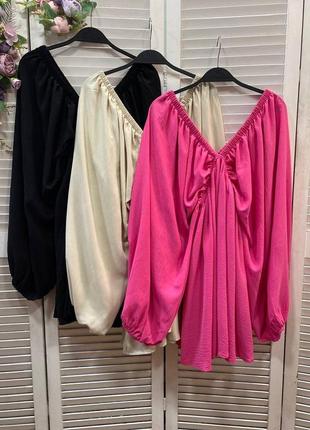 Трендова сукня креп-жатка (7 кольорів)10 фото