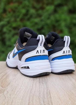 Nike air monarch белые с черным и синим10 фото