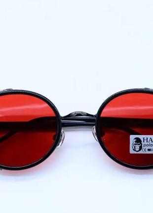 Сонцезахисні овальні окуляри унісекс havvs 68001 c ретро червоні1 фото