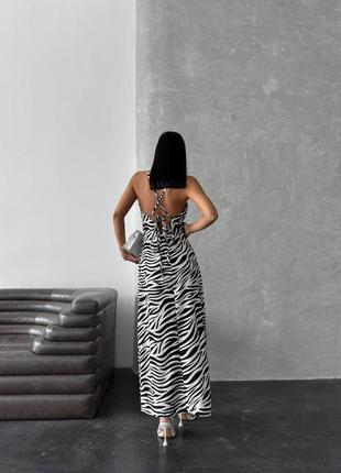 Трендова максі сукня з відкритою спиною на бретелях та розрізом на нозі 🔥7 фото