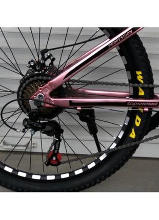 Горный подростковый велосипед toprider 680 24" алюминиевый  медь4 фото