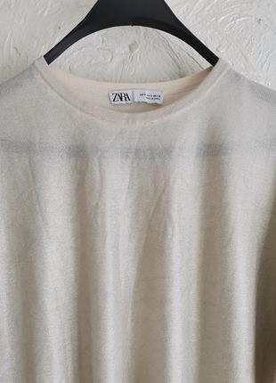 Стильная оверсайз блуза футболка по напылению от zara2 фото