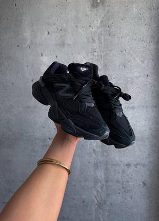 Кросівки  9060 “total black”8 фото
