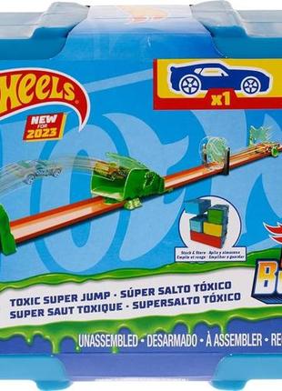 Ігровий набір hot wheels токсичний стрибок хот вілс track builder toxic super jump pack hkx47