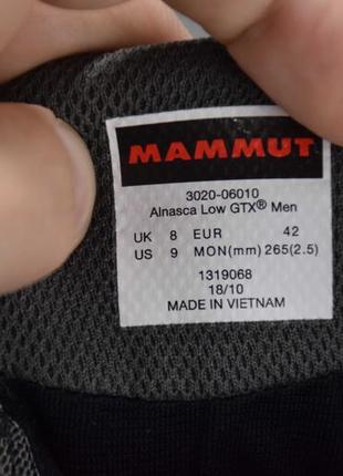 Mammut alnasca low горизонтальноx gore-tex кроссовки мужские трекинговые непромокаемые. оригинал. 42 р./26.5 см.8 фото