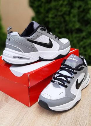 Nike air monarch білі з сірим7 фото