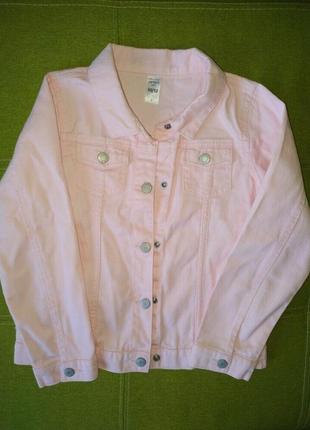 Розовая джинсовая куртка carters на 10-12 лет в состоянии новой. картерс8 фото