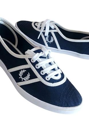 Брендовые тканевые балетки мокасины fred perry оригинал