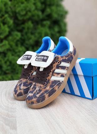 Женские кроссовки adidas samba pony wales bonner leopard😍