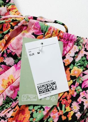 Новое длинное легкое хлопковое платье с цветочным принтом  h&m7 фото