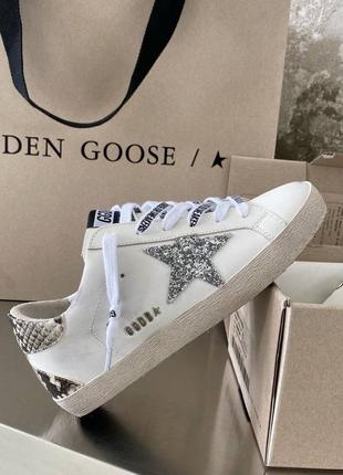 Голден кеды кожаные суперстар снейк golden goose superstar snake