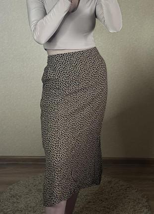 Длинная леопардовая юбка2 фото