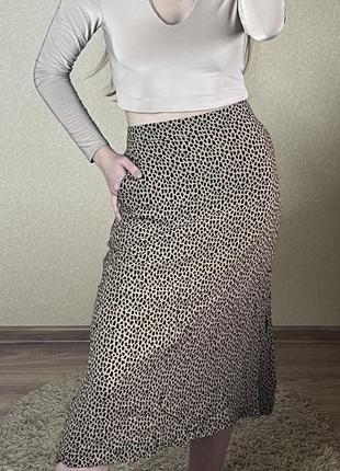 Длинная леопардовая юбка3 фото