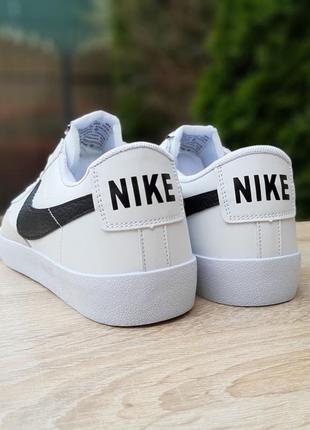 Nike blazer low низкие белые с черным5 фото