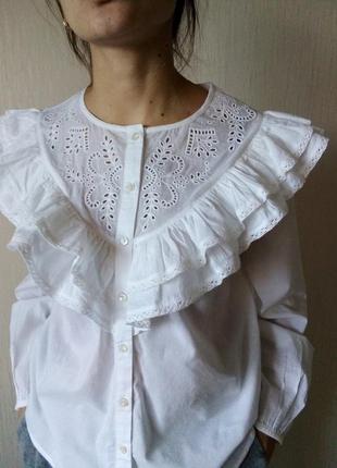 Сорочка блуза з прошвою george натуральна тканина розмір ххл2 фото