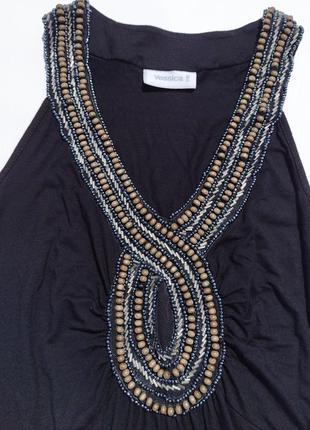 Длинное чёрное трикотажное платье yessica3 фото