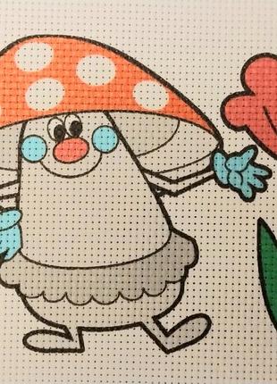 Схема+нитки и иголка для вышивания хрестиком