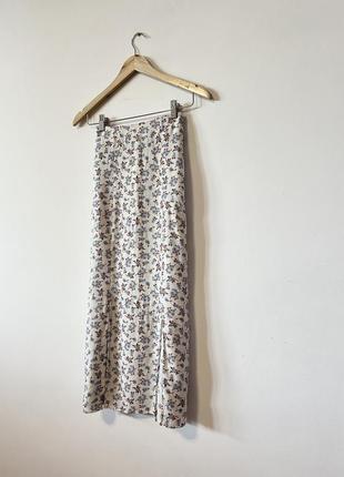 Меди юбка с разрезами из натуральной ткани🌿2 фото