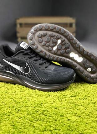 Nike air running черные с белым7 фото