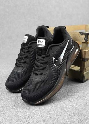Nike air running черные с белым6 фото