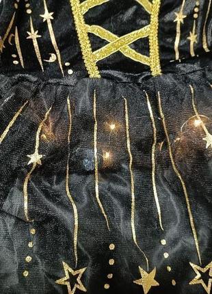 Карнавальное платье фея , ведьма светщийся 5-6 лет3 фото
