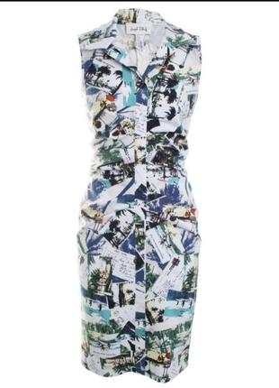 Дизайнерское платье с принтом, премиум бренд joseph ribkoff, р.125 фото