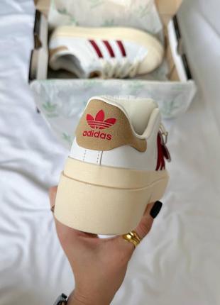 Кросівки в стилі adidas superstar bonega beige red7 фото