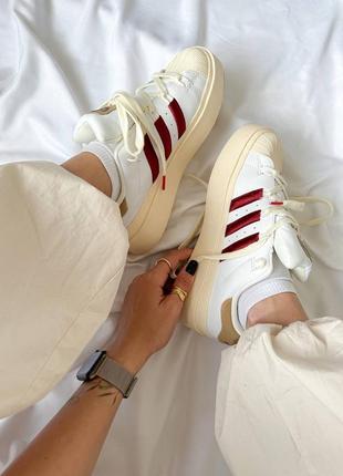 Кроссовки в стиле adidas superstar bonega beige red9 фото