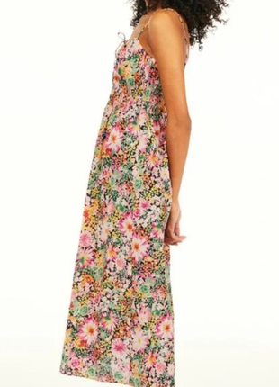 Новое длинное легкое хлопковое платье с цветочным принтом  h&m3 фото