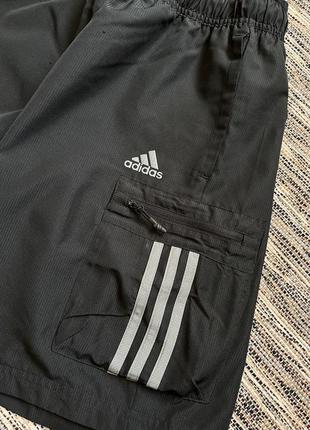 Спортивні карго шорти adidas з кишенями5 фото