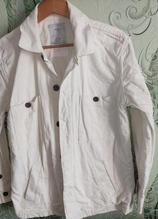 Молочна вельветова сорочка куртка percival m