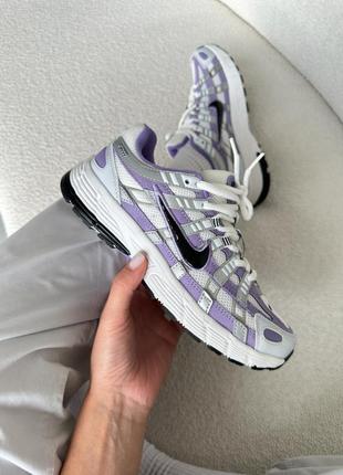 Nike p-6000 white violet black, кросівки жіночі найк