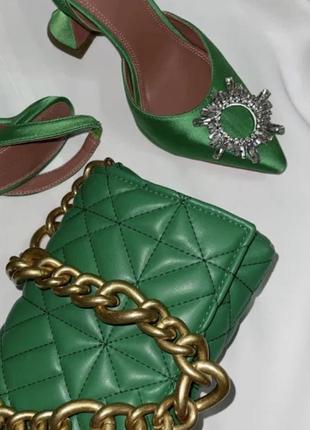 Сумка зара ярко-зеленная