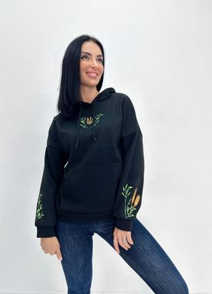 Утепленные худи с патриотическим принтом от 42 до 52 размера