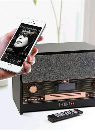 Стерео радио technaxx retro bluetooth dab + / fm c cd-проигрывателем и usb tx-102, aux