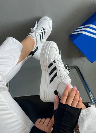 Кроссовки adidas gazelle bold white leather