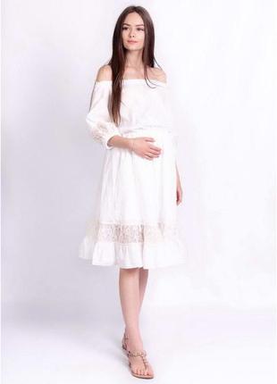 Молочное платье для беременных от white rabbit2 фото
