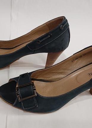 Жіночі літні туфлі attizzare 40 41 шкіра босоніжки туфлі з відкритим носком2 фото