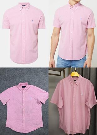 Хлопковая рубашка в клетку polo ralph lauren