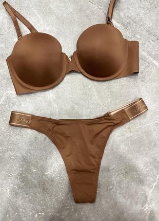Комплект белья victoria’s secret пуш ап съёмные бретели набор виктория сикрет