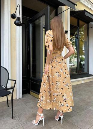 Елегантна сукня міді бежевого кольору 27647 rs s4 фото