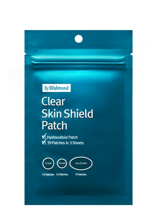 By wishtrend - clear skin shield patch - гидроколлоидные патчи от воспалительных элементов - 39шт.1 фото