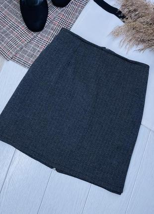 Сіра коротка спідниця s юбка на блискавці коротка юбка4 фото