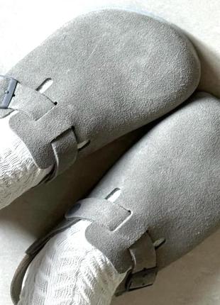 Клоги сірі замша walkok comfort