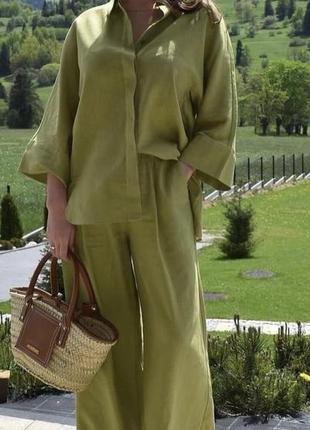 Костюм zara льняной 2024р. s